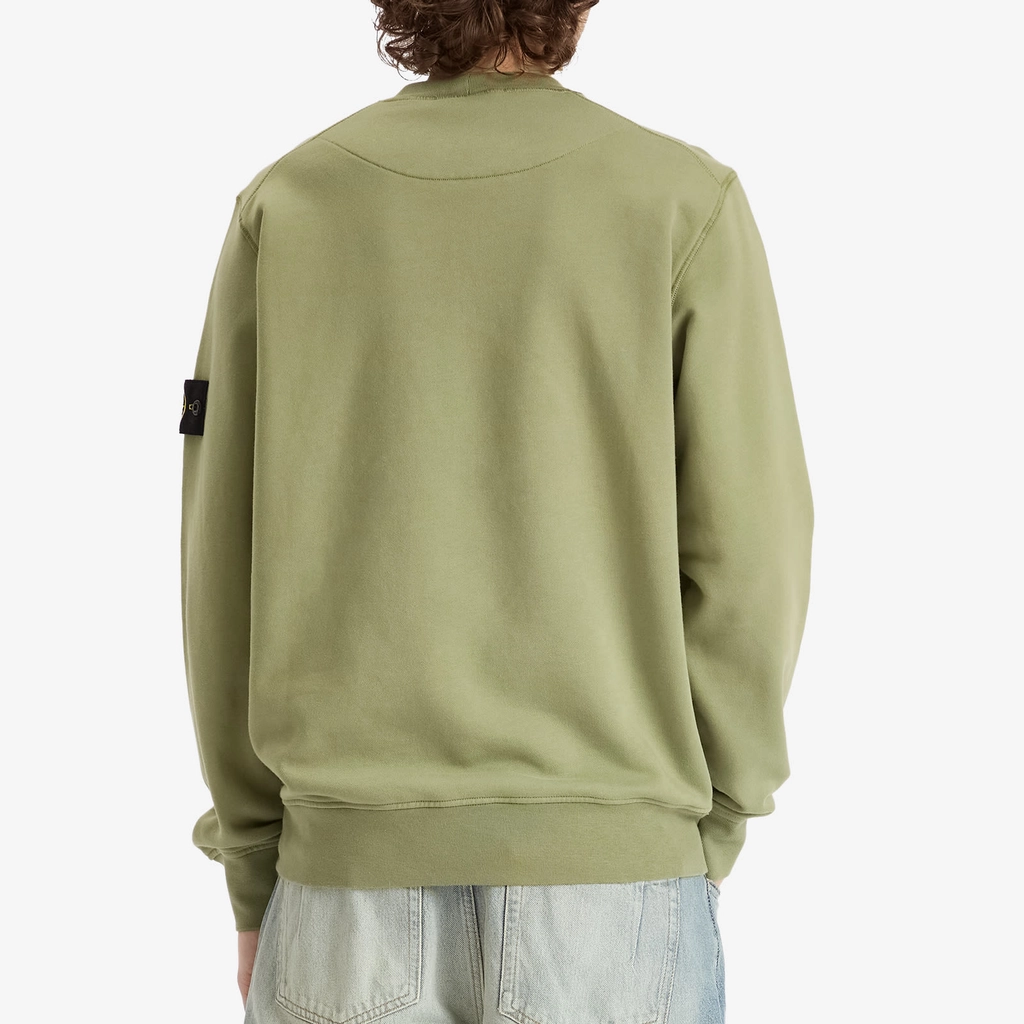 Stone Island Men's Organic Cotton Fleece Sweatshirt Sage